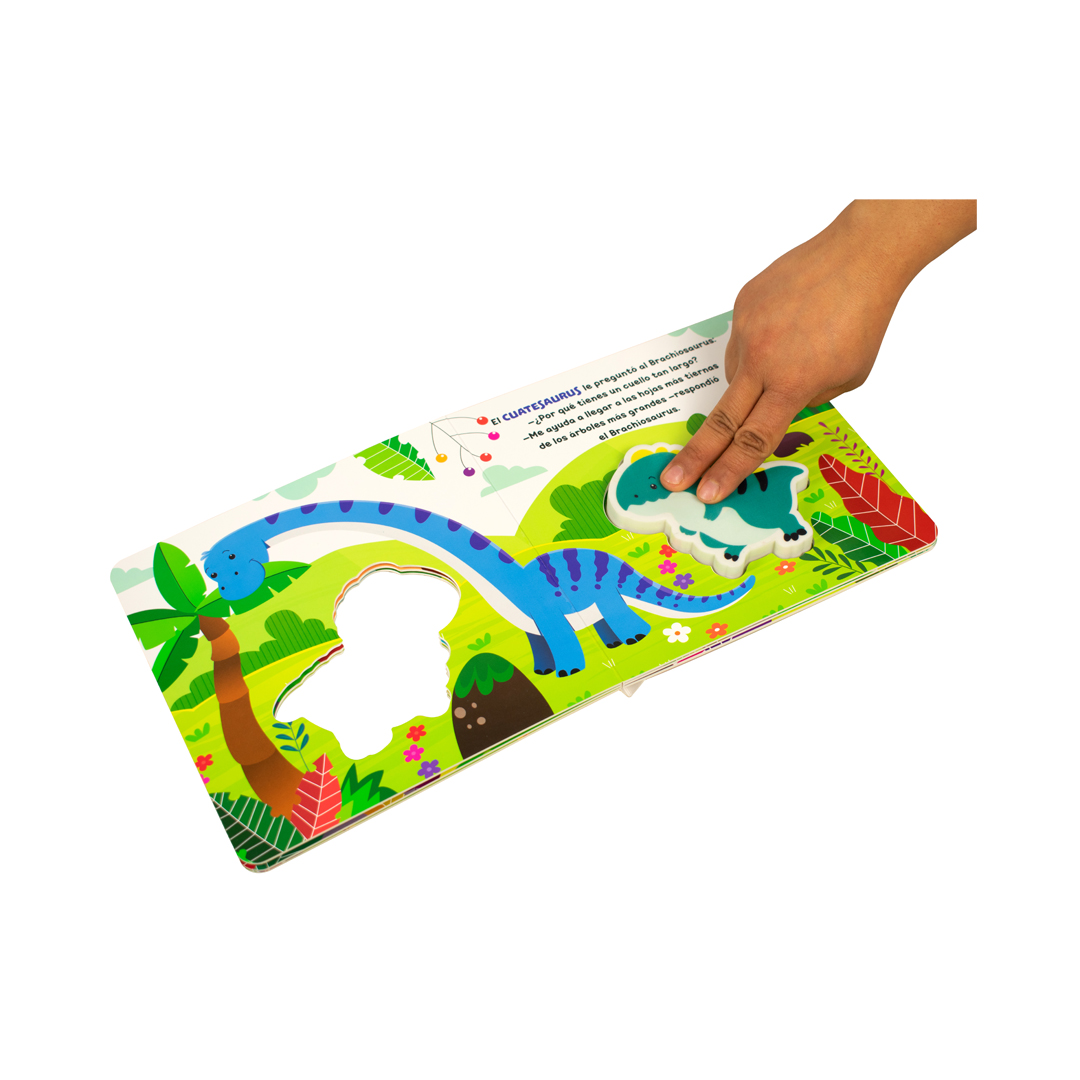 Libro para bebés Amiguitos suaves ruidosos y curiosos Cuatesaurus - 9786075771205-1