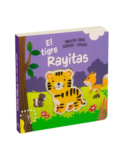 Libro para bebés Amiguitos suaves ruidosos y curiosos El tigre rayitas - 9786075771229