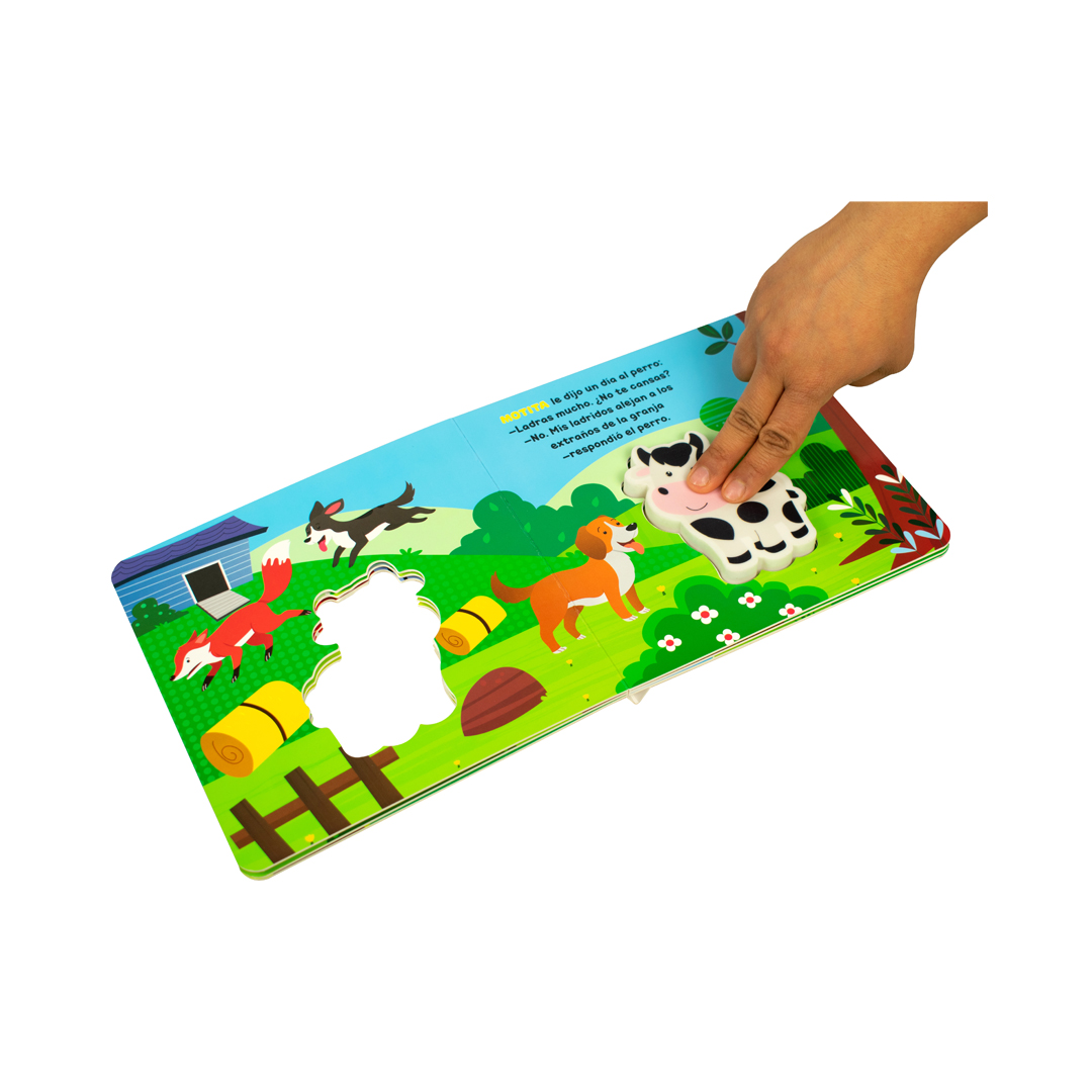 Libro para bebés Amiguitos suaves ruidosos y curiosos La vaca motita - 9786075771236-1