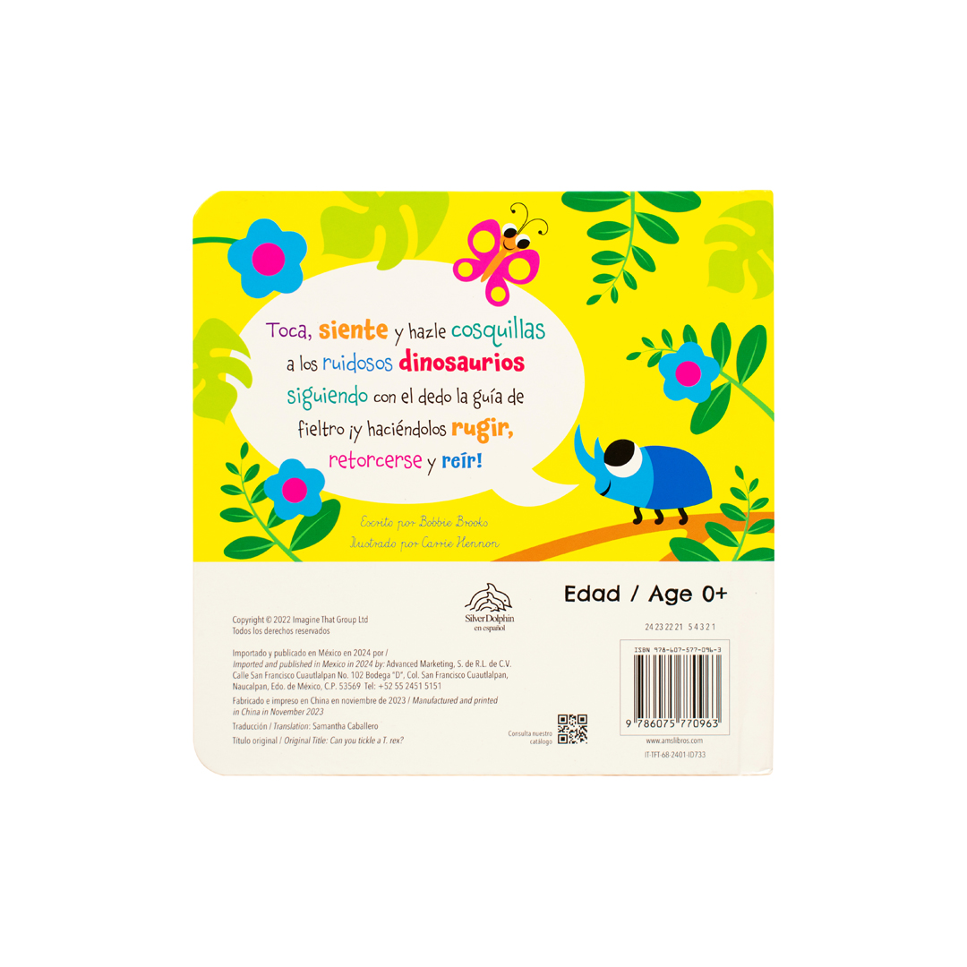 Libro para bebés Hazle cosquillas al dinosaurio - 9786075770963-3