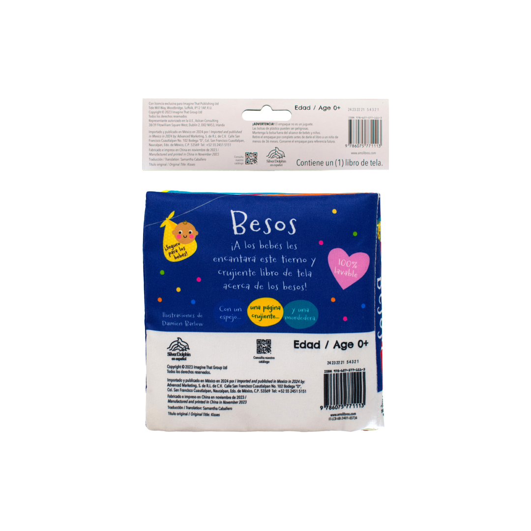 Libro de tela para bebés A los bebés les encantan los besos - 9786075771113-3