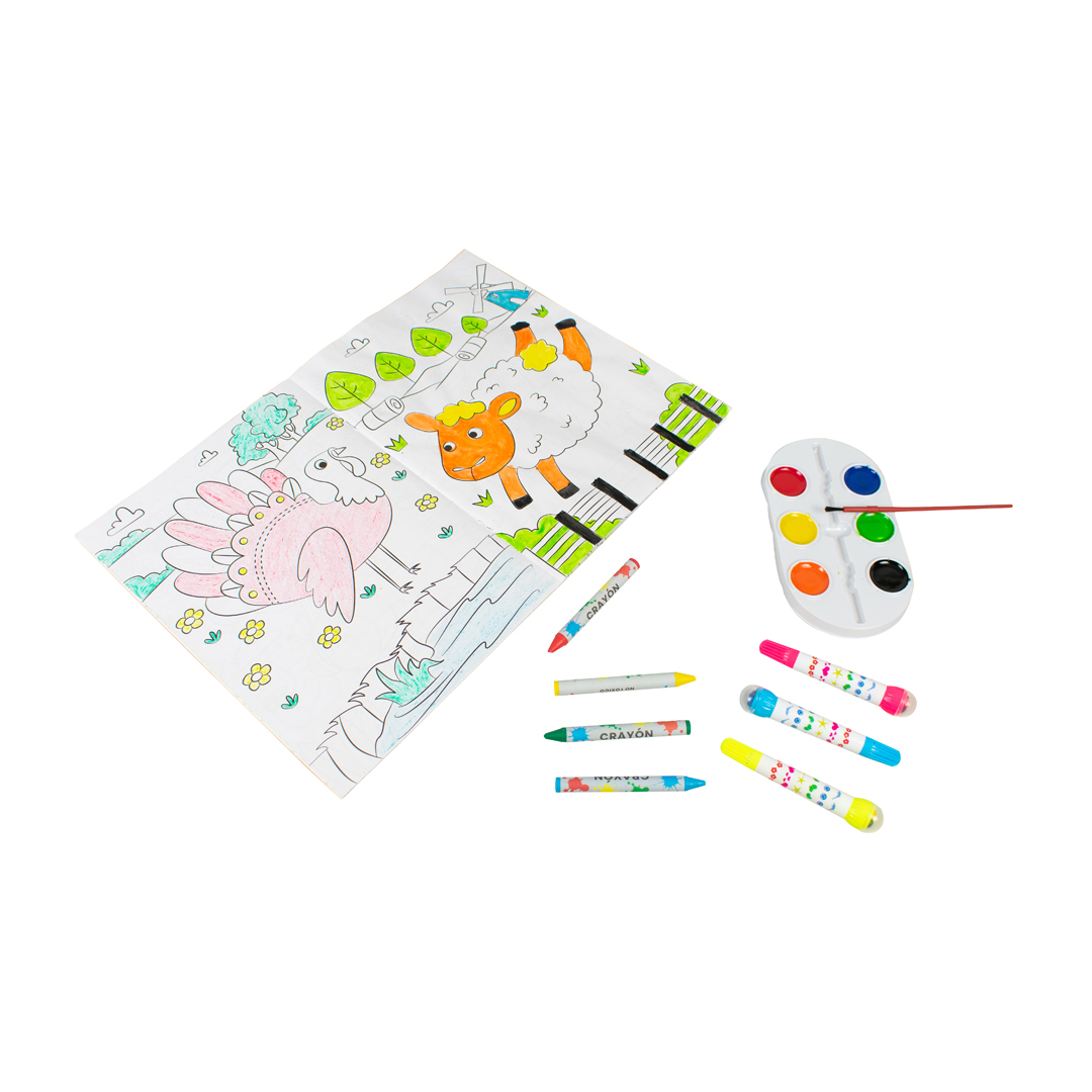 Libro infantil Mi primer libro para dibujar y colorear Animales de la granja - 7508304671672-1