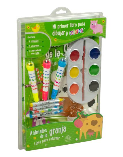 Libro infantil Mi primer libro para dibujar y colorear Animales de la granja - 7508304671672