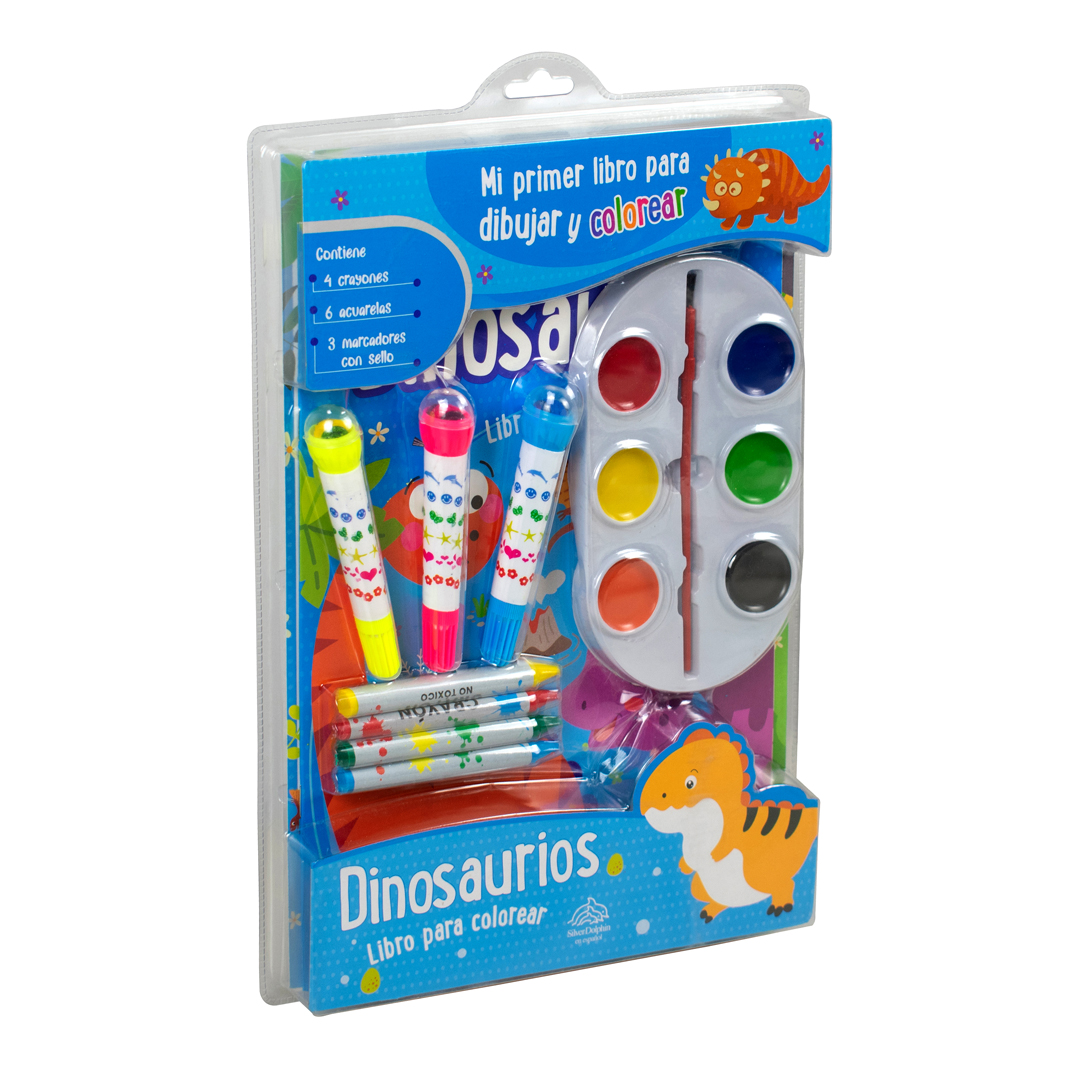 Libro infantil Mi primer libro para dibujar y colorear Dinosaurios - 7508304671665