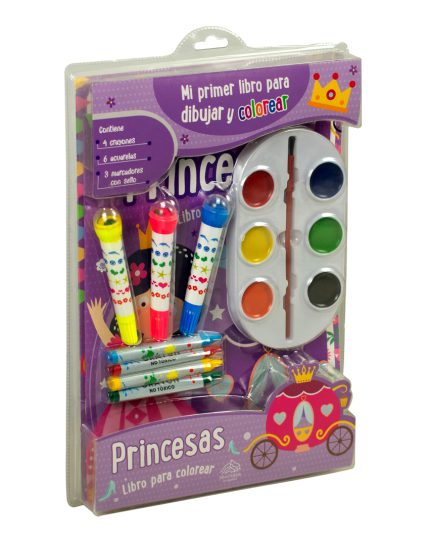 Libro infantil Mi primer libro para dibujar y colorear Princesas - 7508304671689