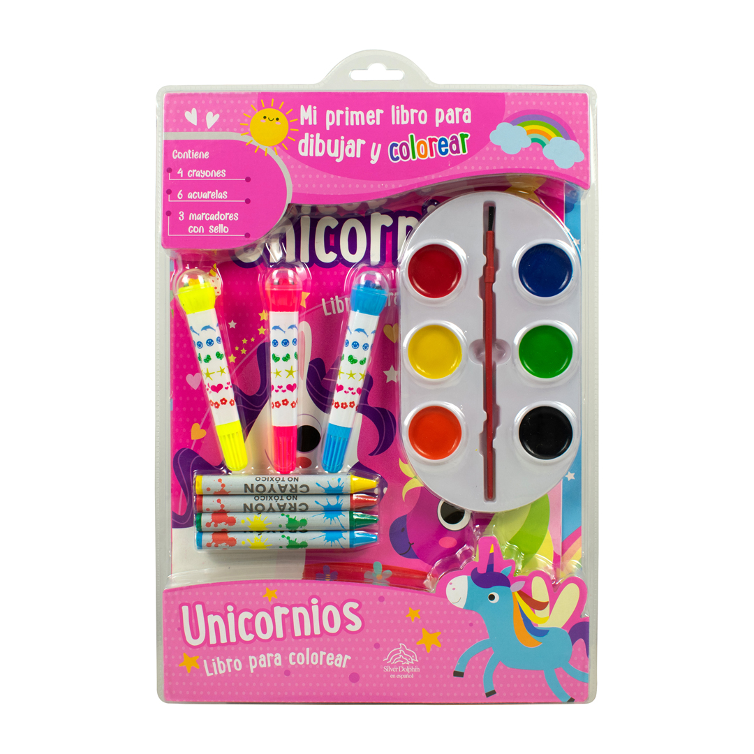 Libro infantil Mi primer libro para dibujar y colorear Unicornios - 7508304671696-2