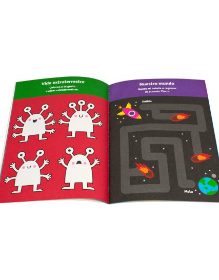 Libro infantil de actividades con calcomanías esponjosas El espacio - 7508304671863-1