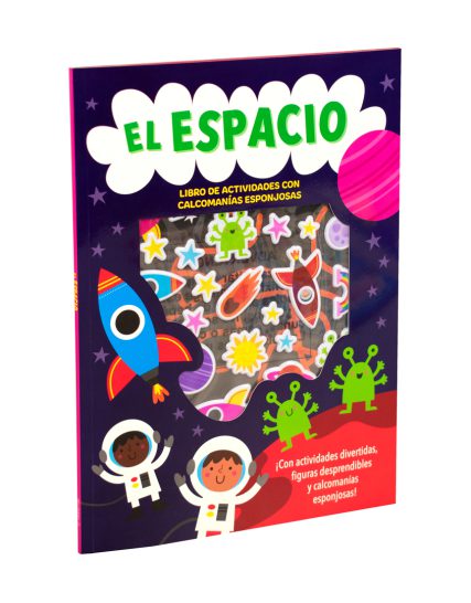 Libro infantil de actividades con calcomanías esponjosas El espacio - 7508304671863