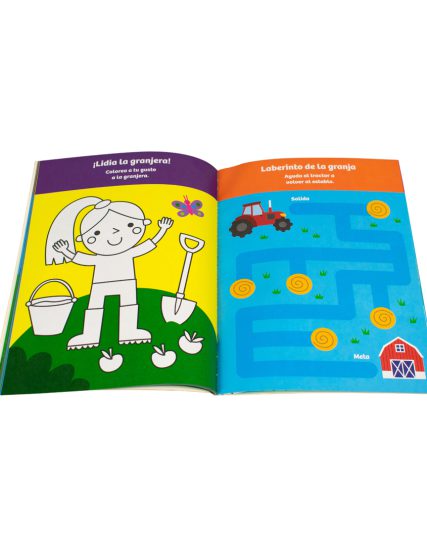 Libro infantil de actividades con calcomanías esponjosas La Granja - 7508304671856-1