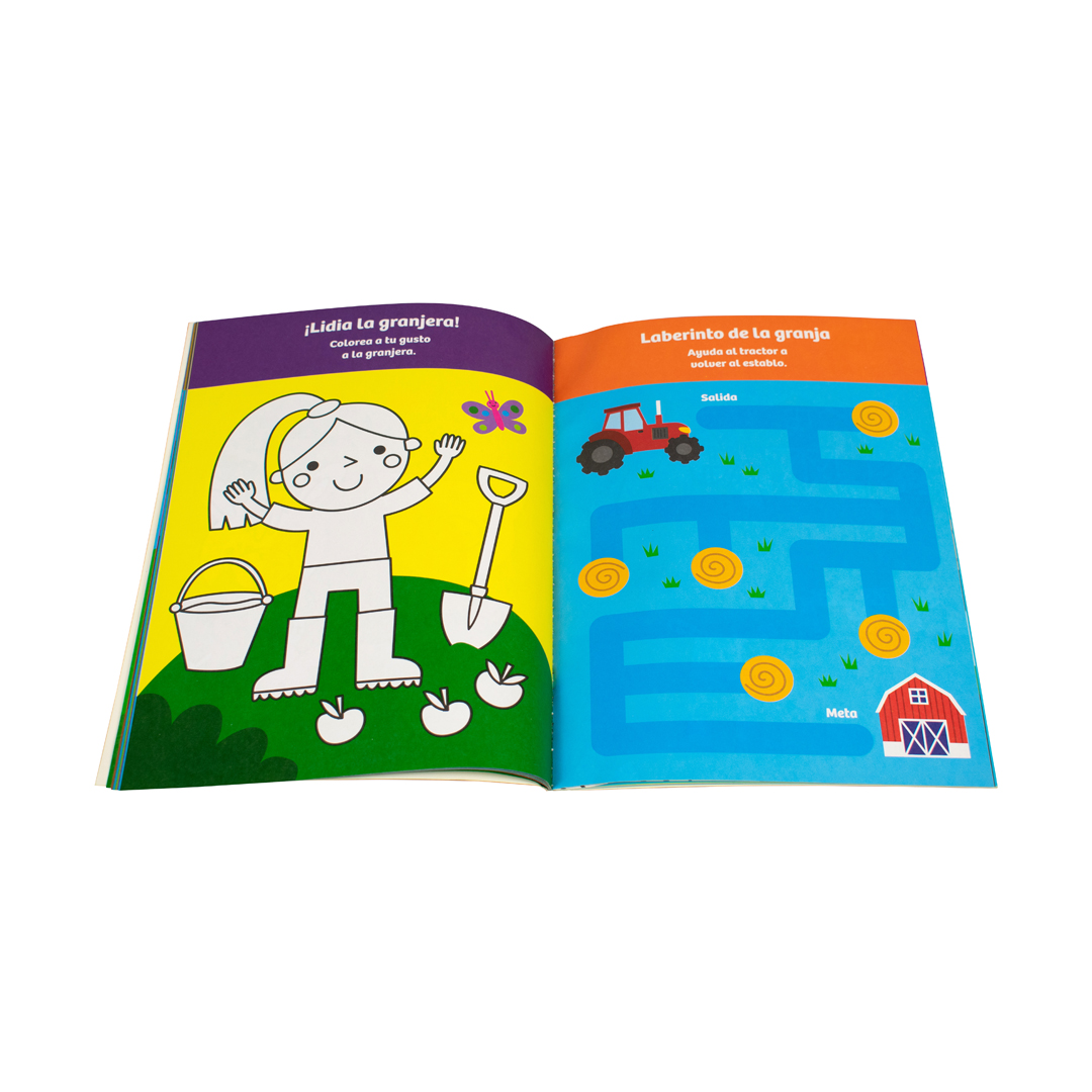 Libro infantil de actividades con calcomanías esponjosas La Granja - 7508304671856-1