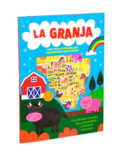 Libro infantil de actividades con calcomanías esponjosas La Granja - 7508304671856