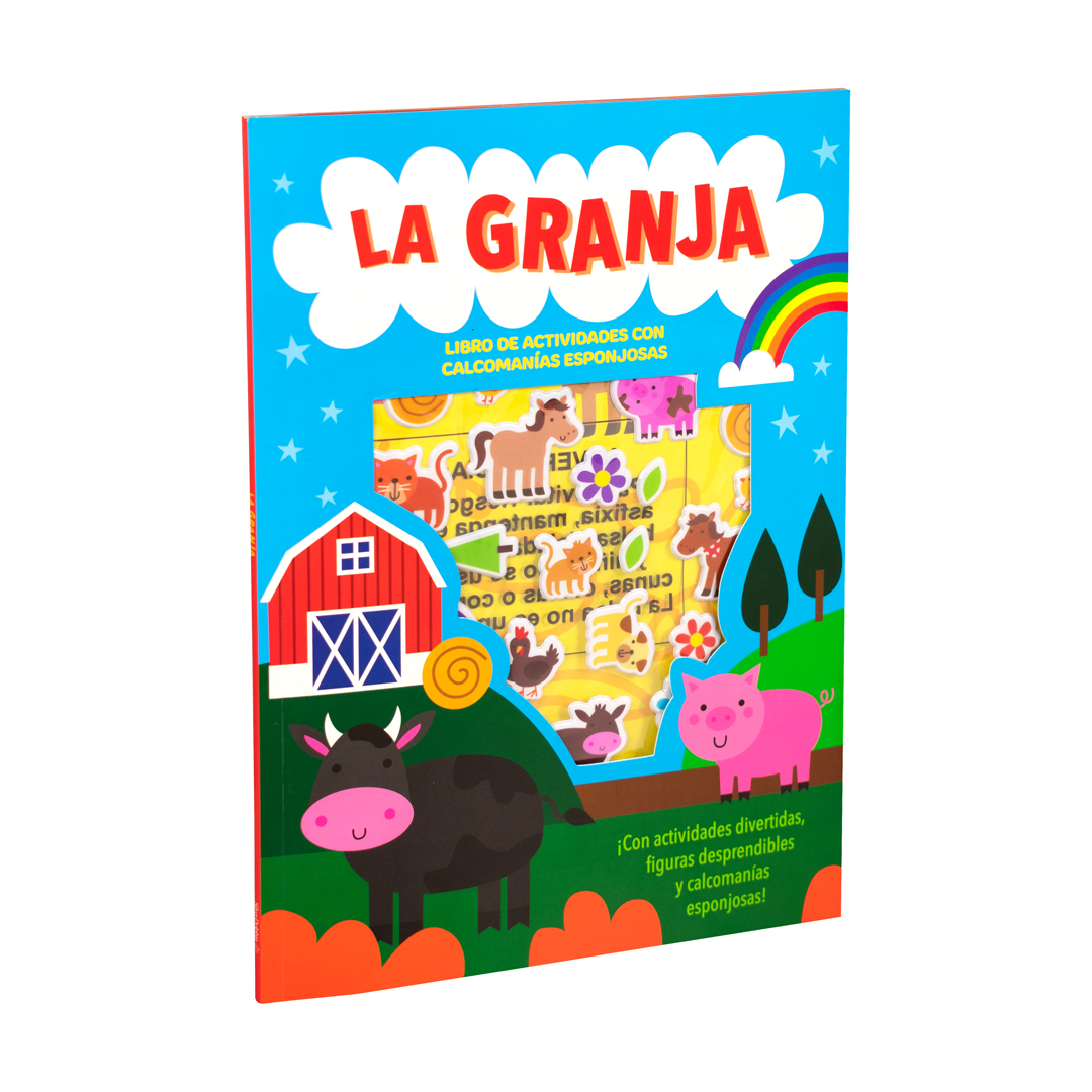 Libro infantil de actividades con calcomanías esponjosas La Granja - 7508304671856