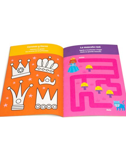 Libro infantil de actividades con calcomanías esponjosas Princesas - 7508304671870-1