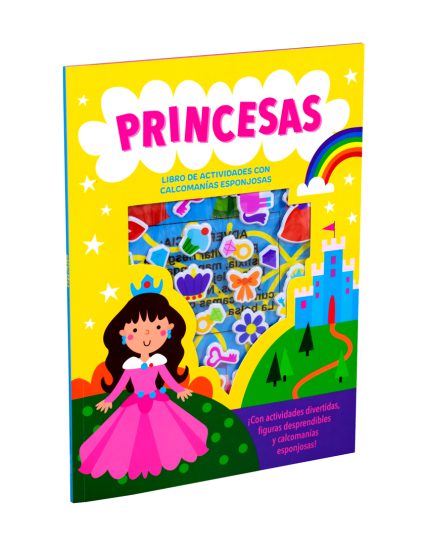 Libro infantil de actividades con calcomanías esponjosas Princesas - 7508304671870