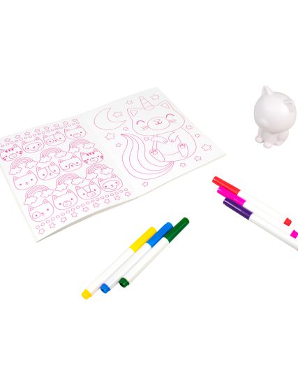 Libro y figura para colorear Colorea tu propio Gatito suavecito - 7508304672013-1