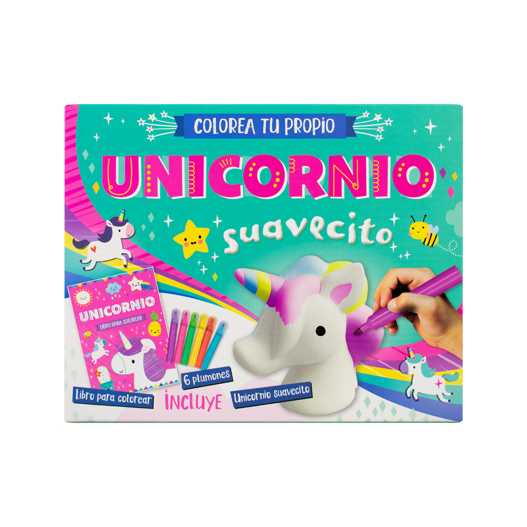 Libro y figura para colorear Colorea tu propio Unicornio Suavecito - 7508304672037-2