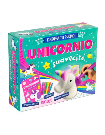 Libro y figura para colorear Colorea tu propio Unicornio Suavecito - 7508304672037