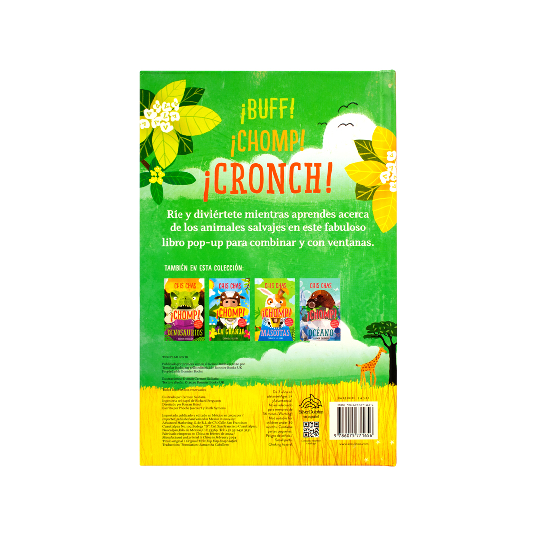 Libro infantil Chis chas ¡chomp! Safari - 9786075771656-3