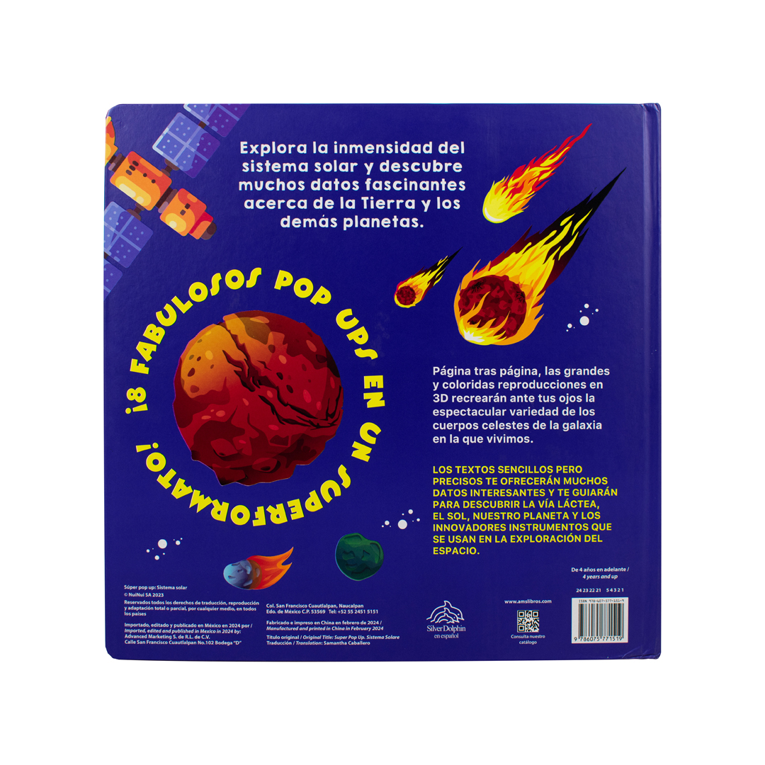 Libro infantil Super pop up sistema solar - 9786075771519-3
