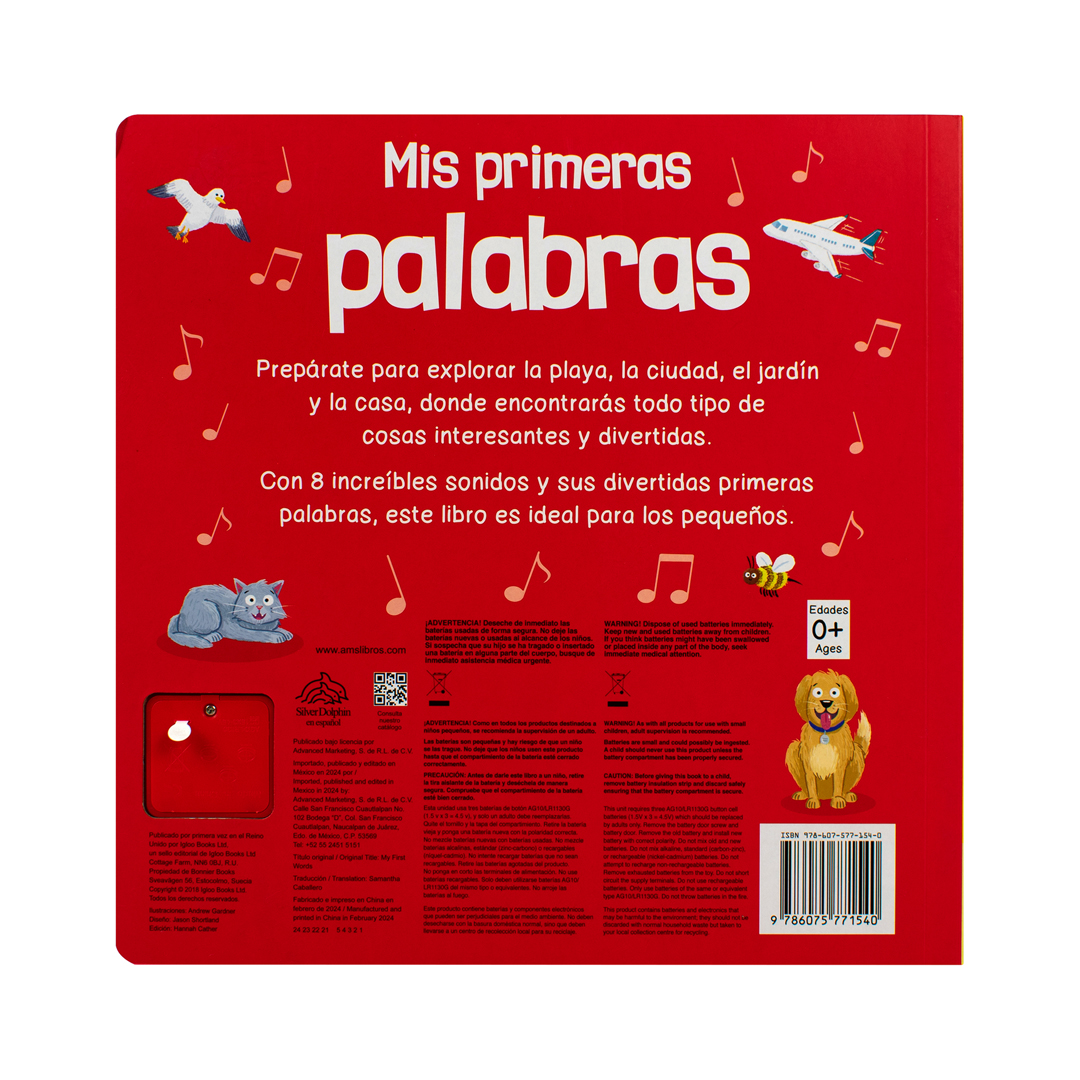 Libro infantil super sonidos Mis primeras palabras - 9786075771540-3