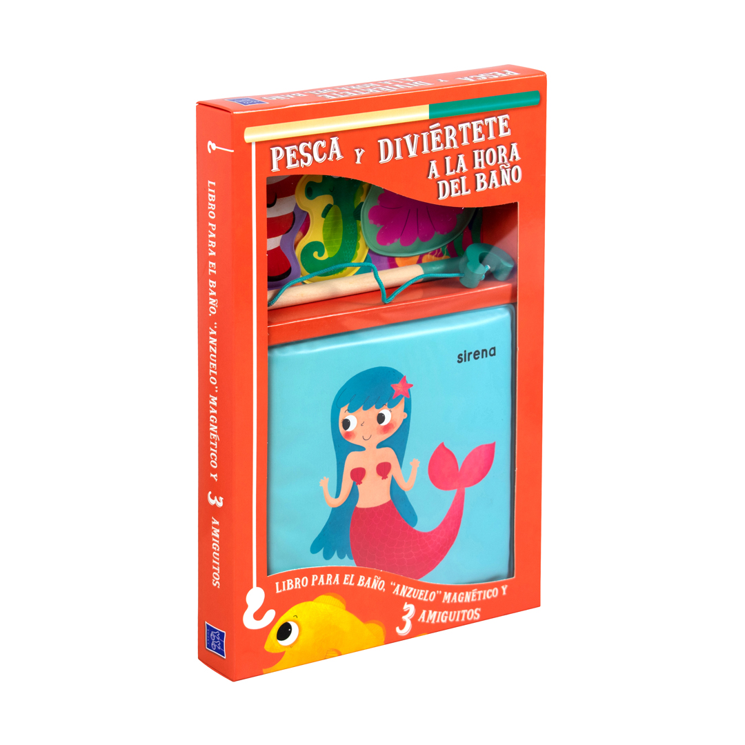 Libro para bebés Pesca y diviertete a la hora del baño sirena - 9789464768336