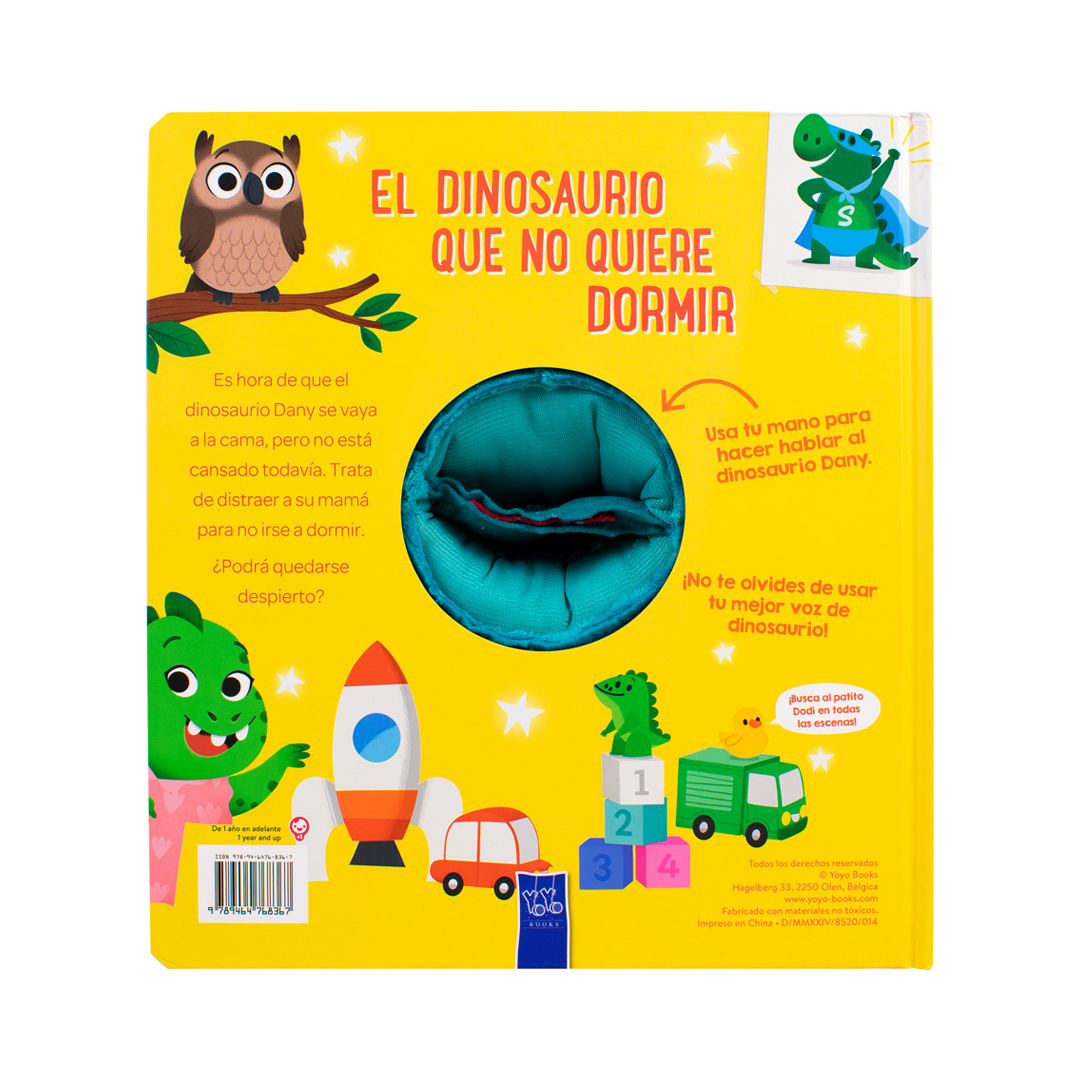 Cuento infantil Mis amigos para la hora de dormir El dinosaurio que no quiere dormir - 9789464768367-3