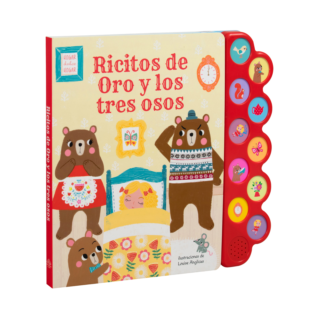 Libro infantil con 10 Sonidos Ricitos de oro y los tres cerditos - 9786075772189