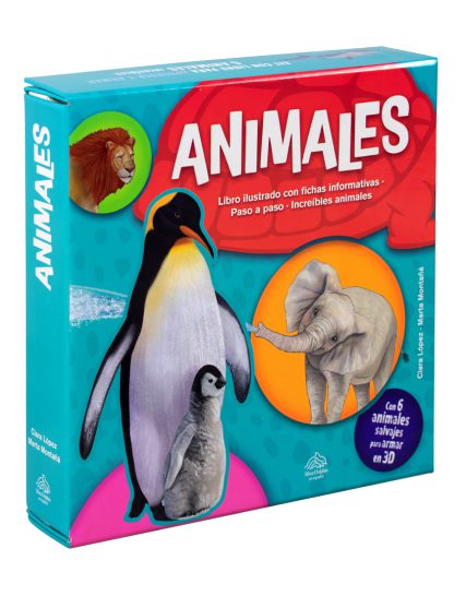 Libro infantil didáctico Construye en 3D Animales - 9786075772271