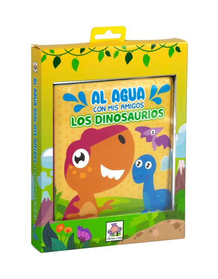 Libro infantil para la hora del baño Al agua con mis amigos Los dinosaurios - 9788419643032