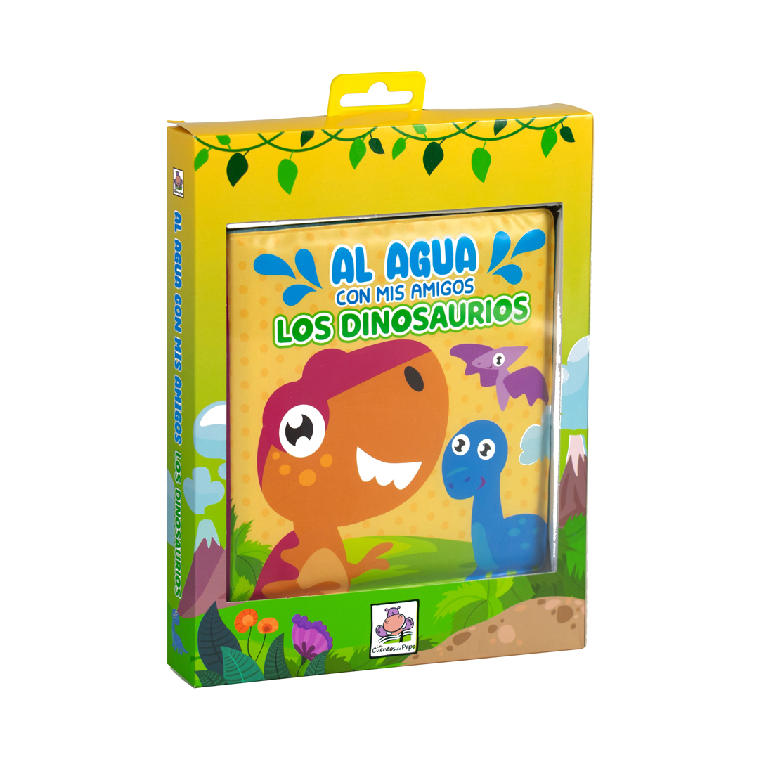 Libro infantil para la hora del baño Al agua con mis amigos Los dinosaurios - 9788419643032