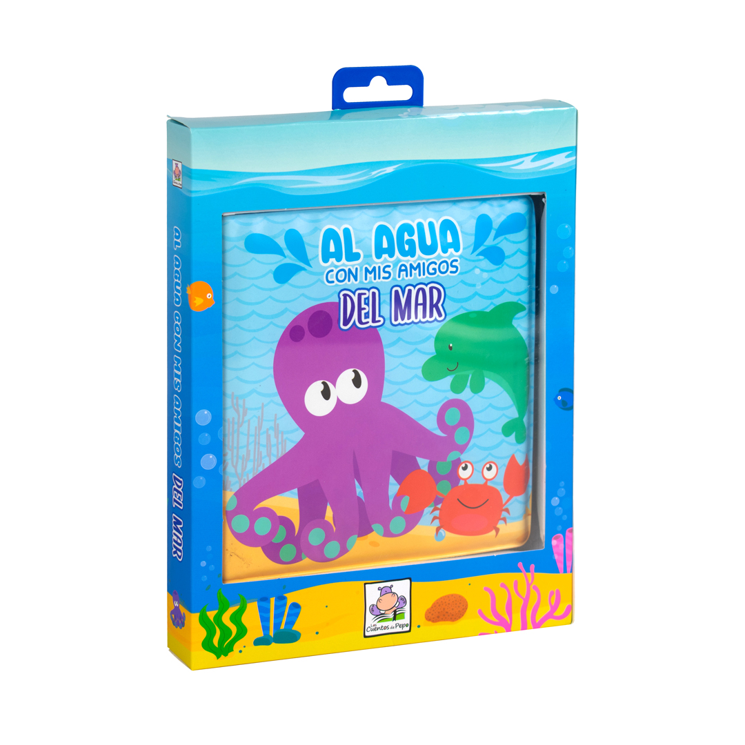 Libro infantil para la hora del baño Al agua con mis amigos del mar - 9788419643001