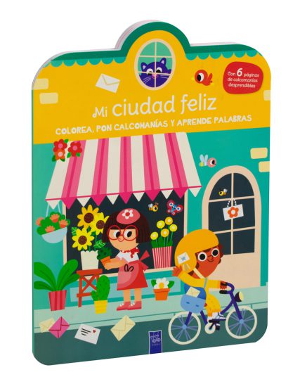 Colorea, pon calcomanias y aprende palabras Mi ciudad feliz - 9789465052878