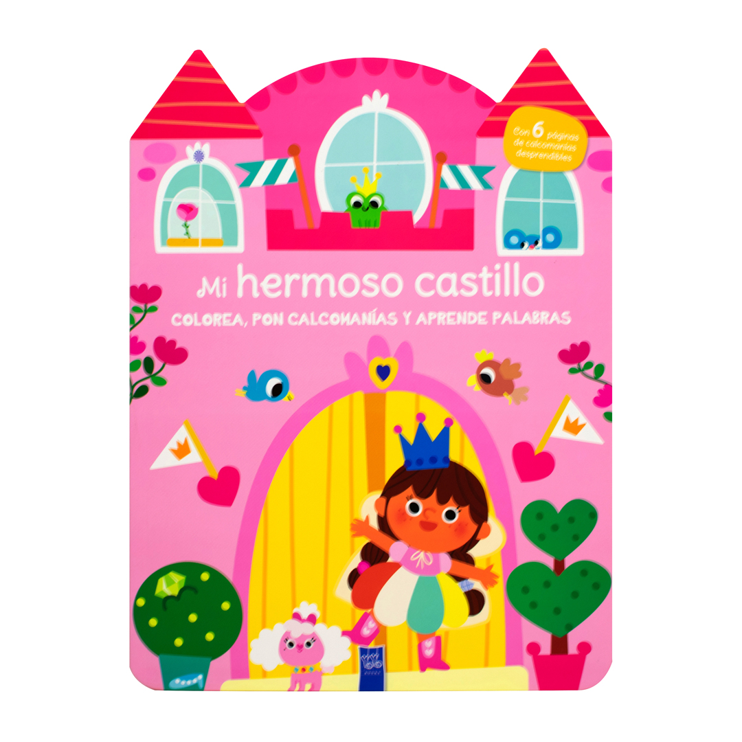 Colorea, pon calcomanias y aprende palabras Mi hermoso castillo - 9789465052908-2