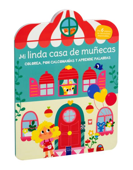 Colorea, pon calcomanias y aprende palabras Mi linda casa de muñecas - 9789465052892