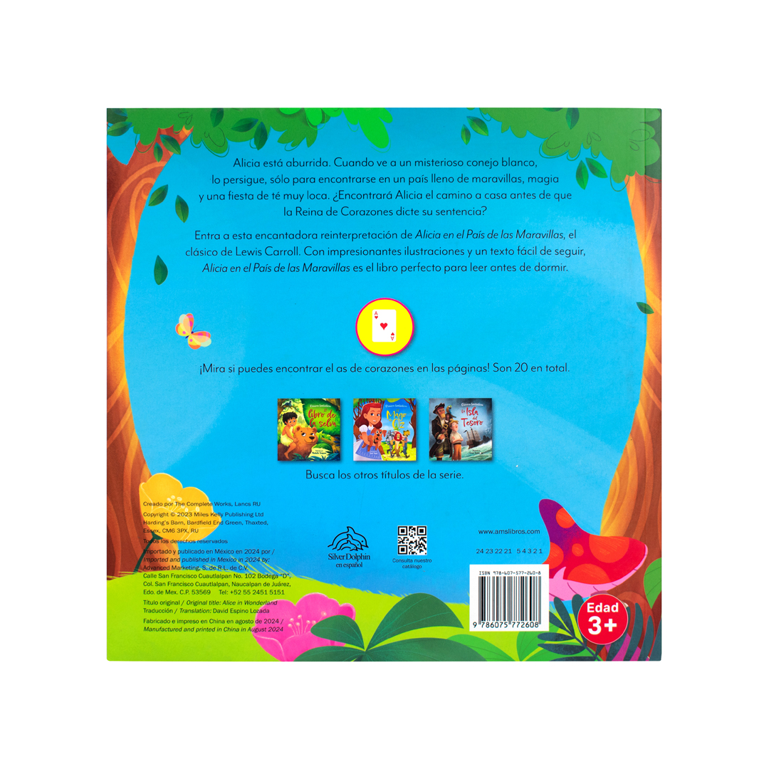 Cuento infantil clasicos fantasticos Alicia en el pais de las maravillas - 9786075772608-3