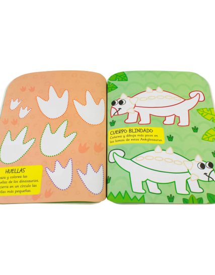 Libro de actividade para aprender coloreando Dinosaurios - 9786075772332-1