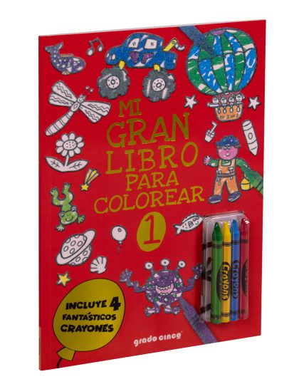 Libro infantil Mi gran libro colorear 1-rojo - 9781786709981
