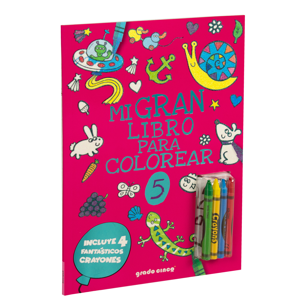 Libro infantil Mi gran libro colorear 5-rosa - 9781788105767