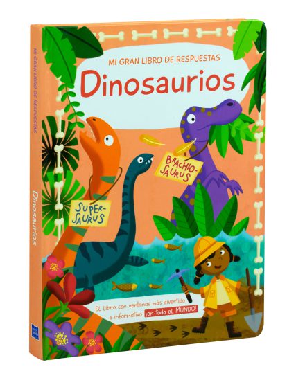 Libro infantil con ventanas Mi gran libro de respuestas Dinosaurios - 9789463346276