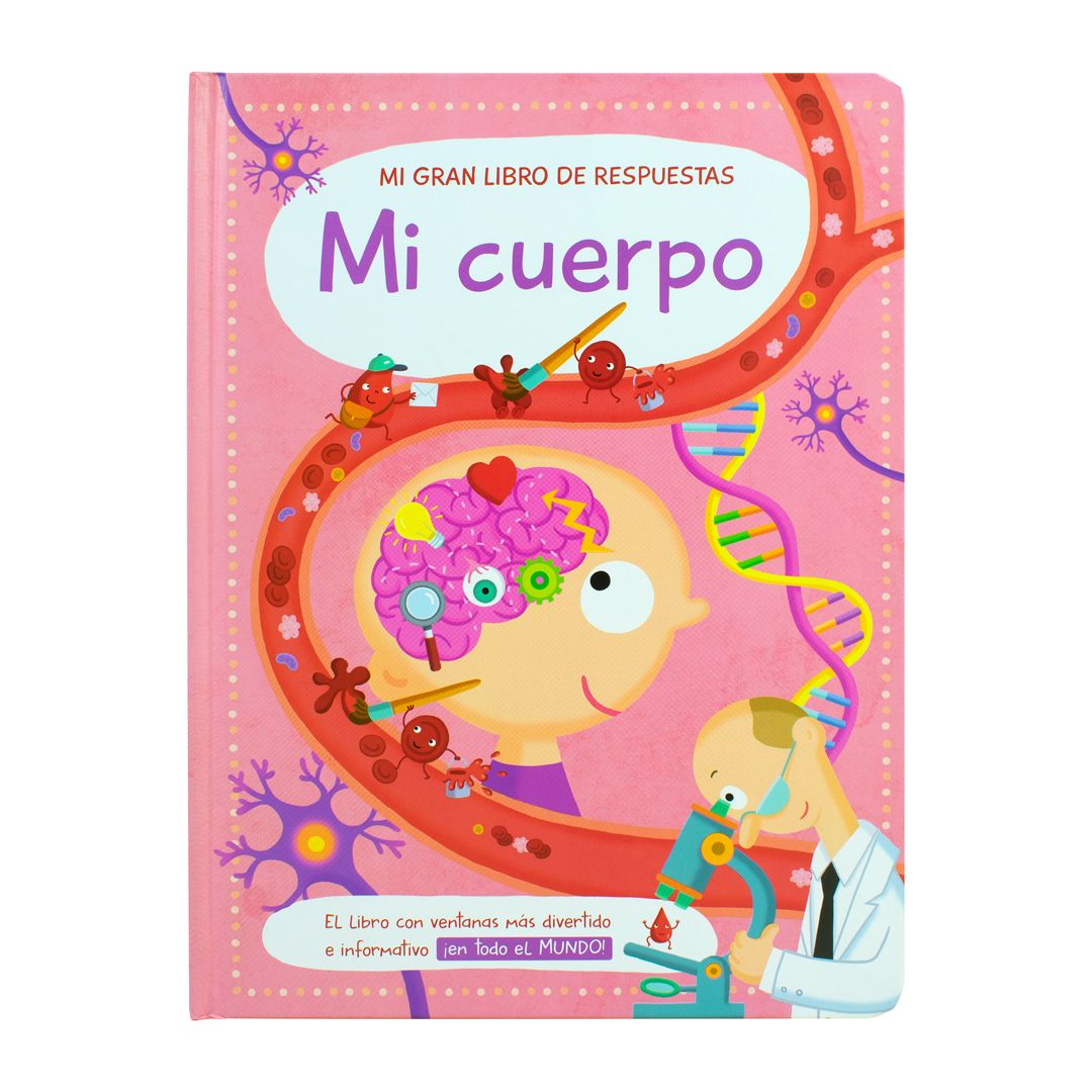 Libro infantil con ventanas Mi gran libro de respuestas Mi cuerpo - 9789463605342-2