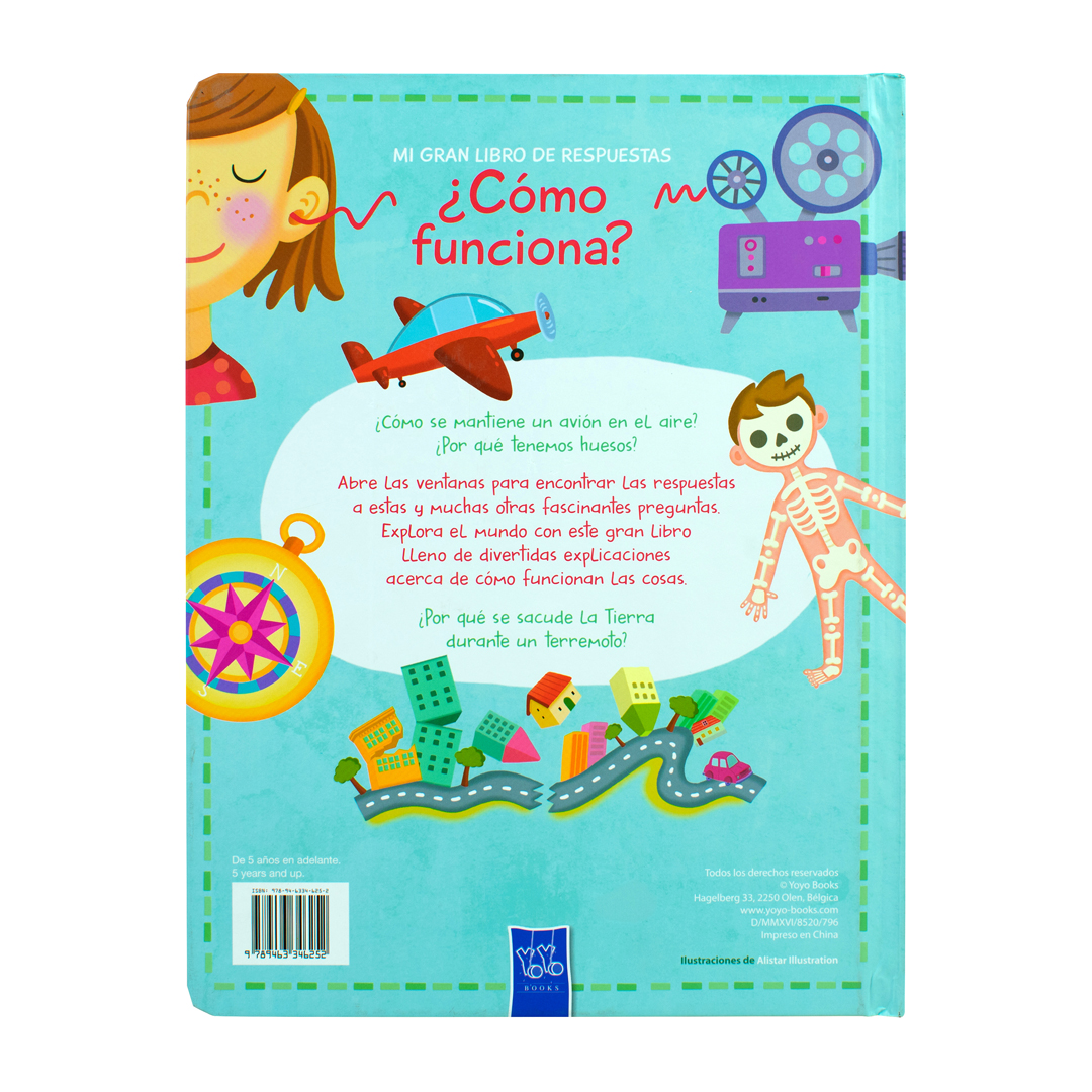 Libro infantil con ventanas Mi gran libro de respuestas ¿Cómo funciona - 9789463346252-3