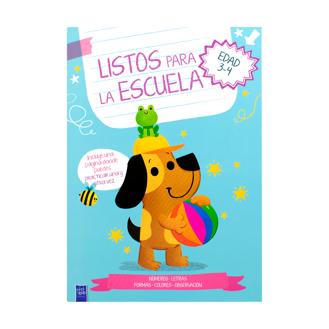 Libro infantil de actividades Listos para la escuela Edad 3-4 perro - 9789464766080-2