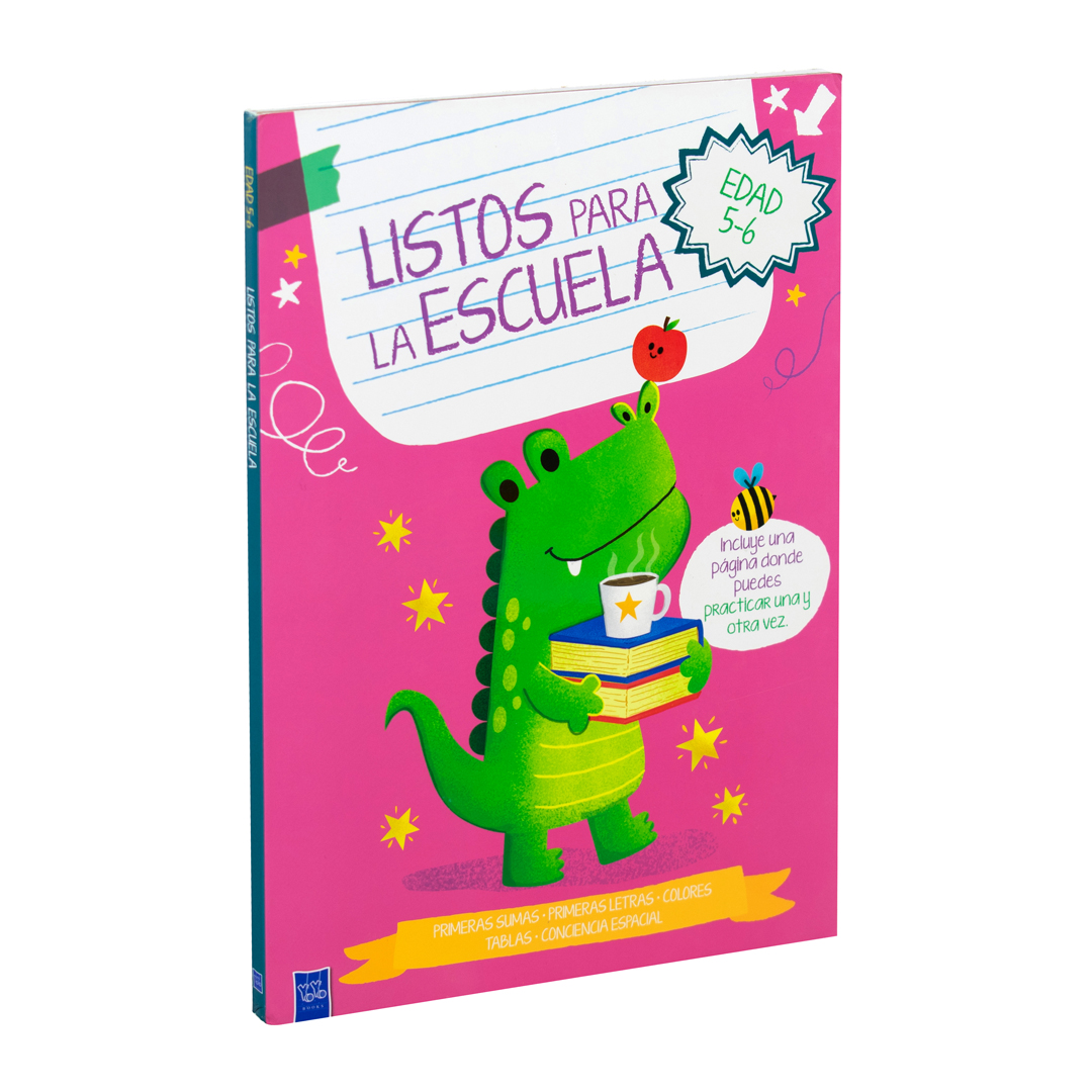 Libro infantil de actividades Listos para la escuela Edad 5-6 cocodrilo - 9789464768954