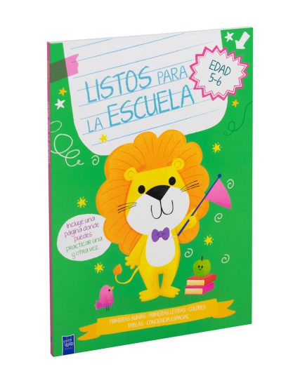 Libro infantil de actividades Listos para la escuela Edad 5-6 león - 9789464766097