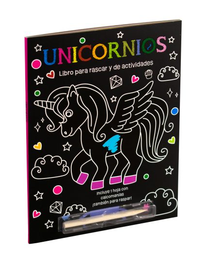 Libro infantil para rascar con actividades Unicornios - 7508304671733