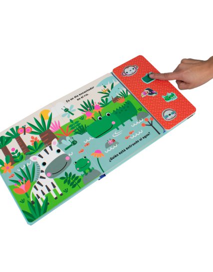 Libro infantil ¡Con cinco botones suavecitos! ¿Quiénes son esos animales salvajes - 9786075772509-1