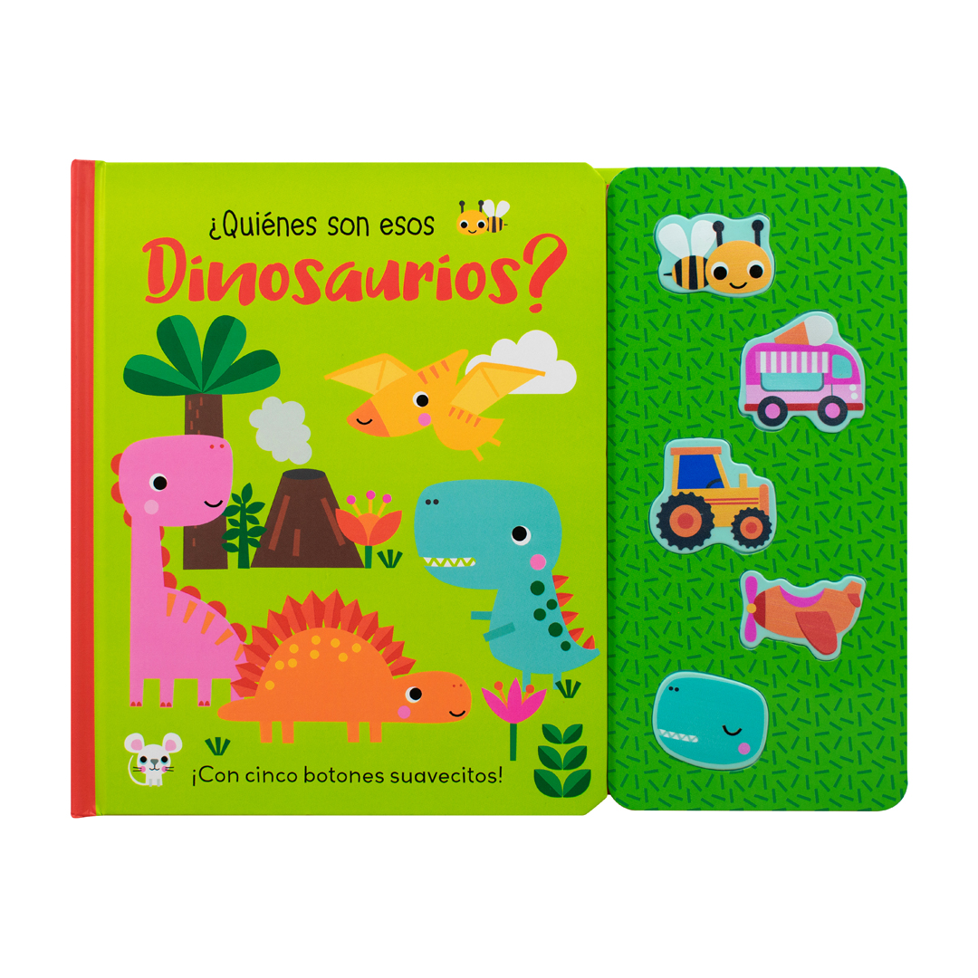 Libro infantil ¡Con cinco botones suavecitos! ¿Quiénes son esos dinosaurios - 9786075772486-2