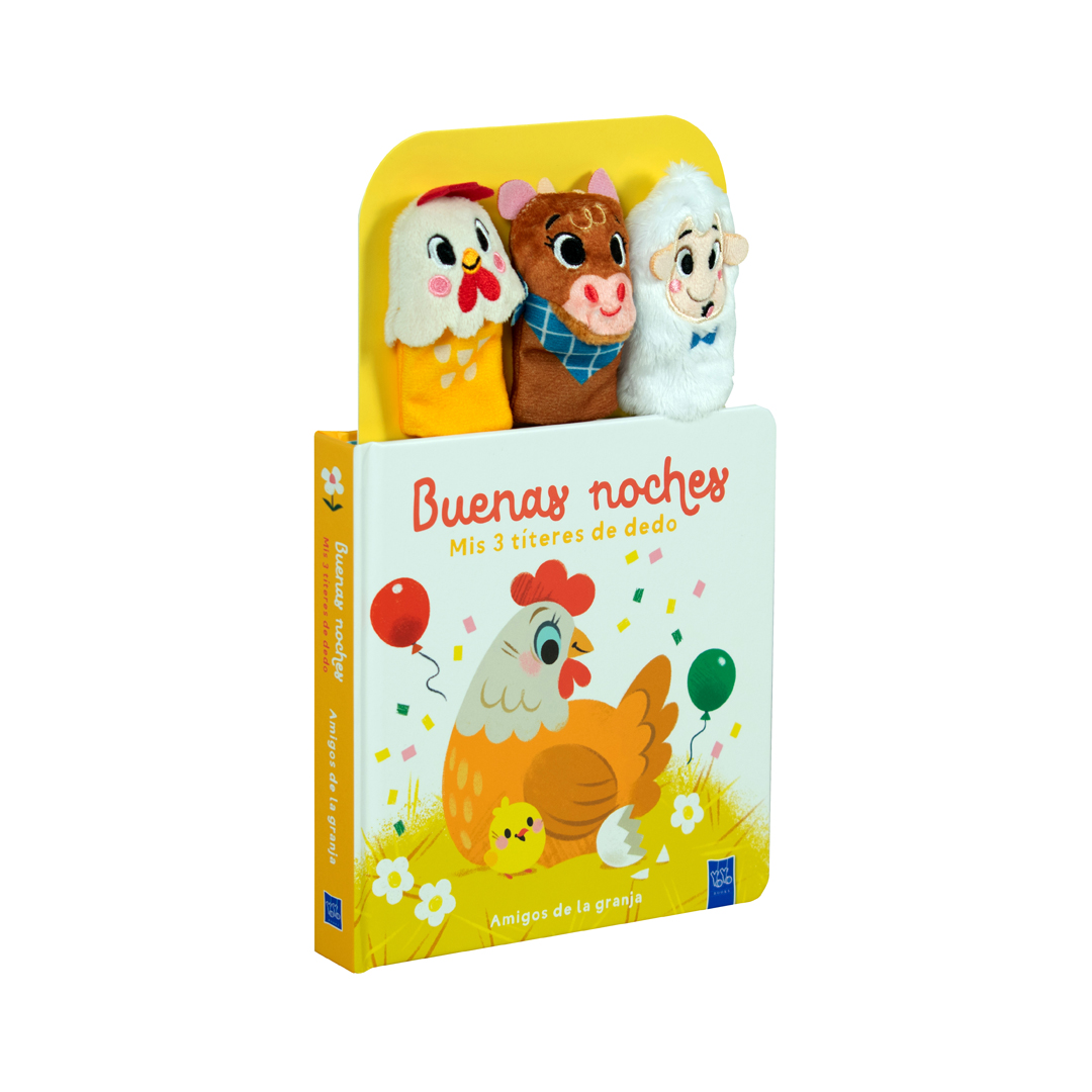Cuento infantil Buenas noches mis 3 titeres de dedo Amigos de la granja - 9789465057965