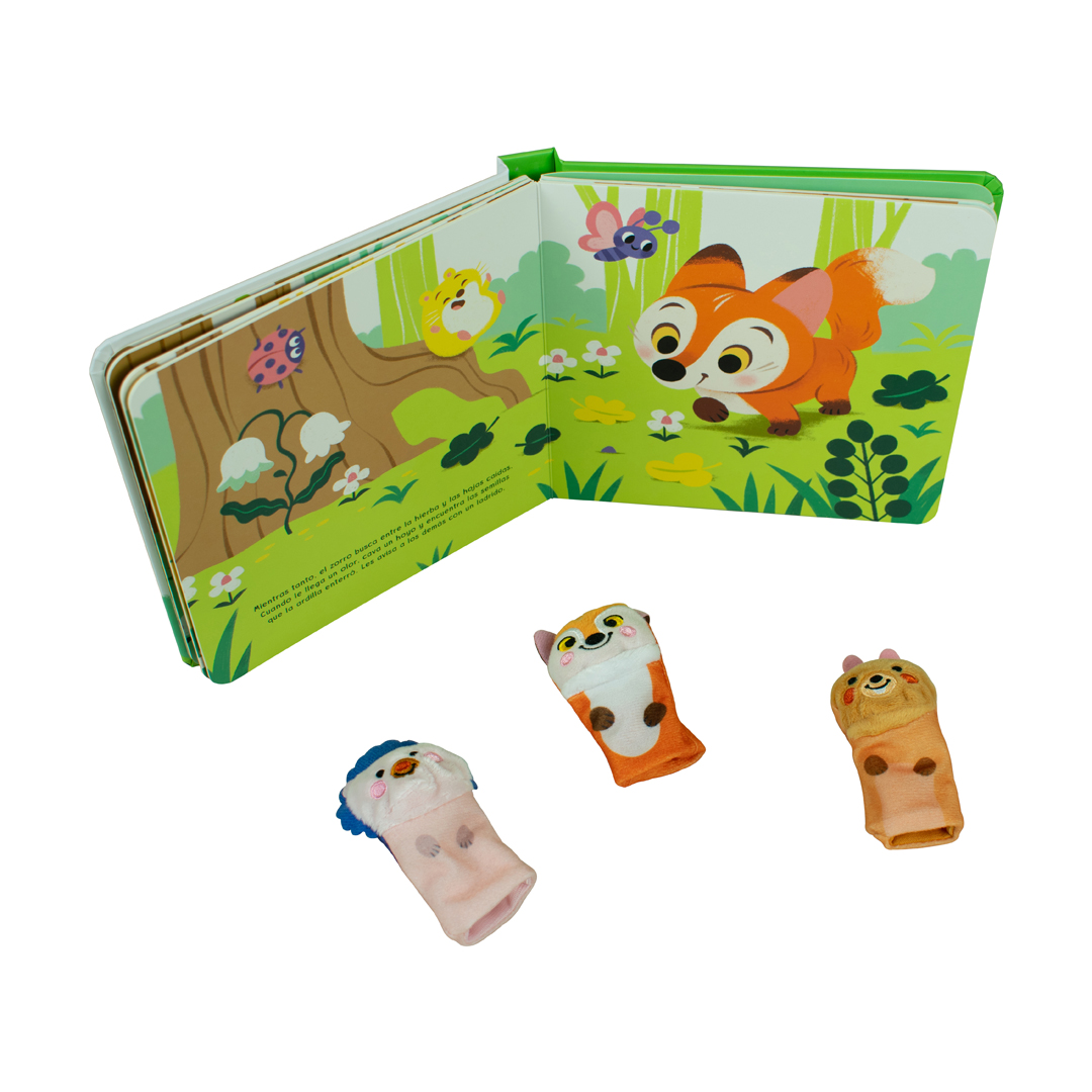 Cuento infantil Buenas noches mis 3 titeres de dedo Amigos del campo - 9789465057989-1
