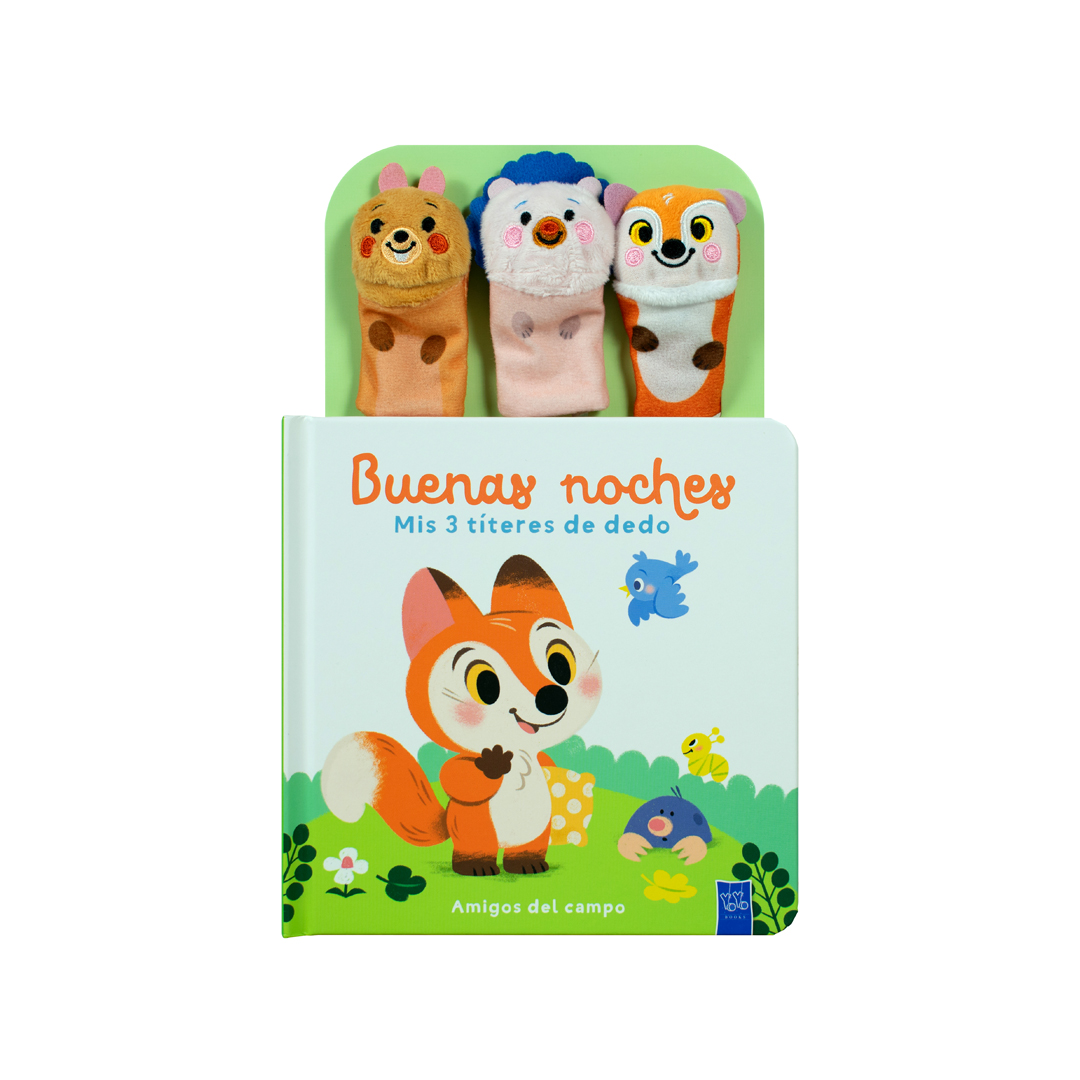 Cuento infantil Buenas noches mis 3 titeres de dedo Amigos del campo - 9789465057989-2